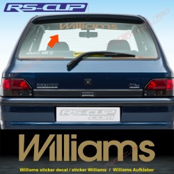 Aufkleber WILLIAMS für Renault Clio 16s