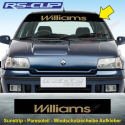 Paresoleil logo WILLIAMS pour RENAULT CLIO 16s