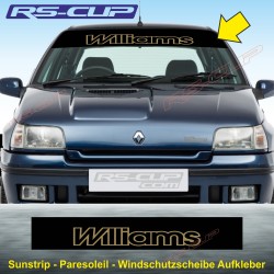 Windshield decal WILLIAMS outline for RENAULT CLIO 16s
