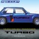2 sticker TURBO 110 cm pour RENAULT R5 TURBO
