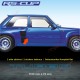 2 TURBO outline sticker decal 110 cm for Renault RS TURBO