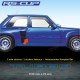 2 sticker TURBO outline 110 cm pour RENAULT R5 TURBO