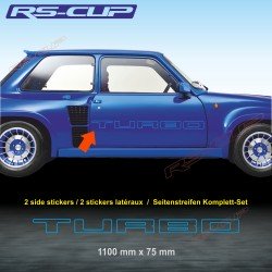 2 TURBO outline sticker decal 110 cm for Renault RS TURBO