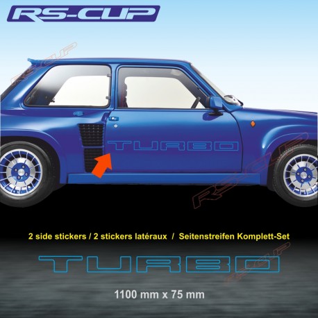 2 TURBO outline sticker decal 110 cm for Renault RS TURBO