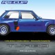 2 TURBO outline sticker decal 110 cm for Renault RS TURBO