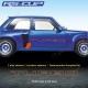 2 sticker TURBO outline 110 cm pour RENAULT R5 TURBO
