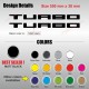 2 TURBO sticker decal 55 cm for Renault RS TURBO