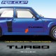 2 TURBO sticker decal 55 cm for Renault RS TURBO