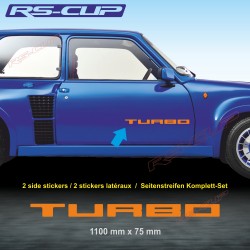 2 Aufkleber TURBO 55 cm für Renault R5 Turbo