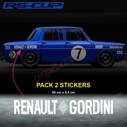 2 sticker RENAULT GORDINI 60 cm pour R8 R12