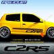 C2RS Seitenstreifen Aufkleber für RENAULT CLIO 2 RS