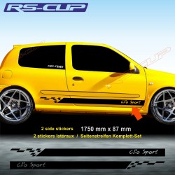CLIO SPORT Seitenstreifen Aufkleber für RENAULT CLIO 2 RS