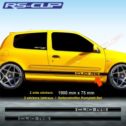 Kit 2 stickers bas de caisse RACING pour Renault CLIO 2