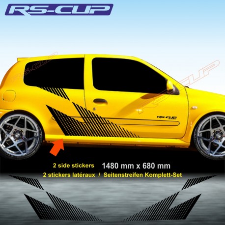 MEGANE TROPHY R style Seitenstreifen Aufkleber für RENAULT CLIO 2 RS