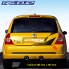 Sticker de coffre pour CLIO 2 RS style MEGANE TROPHY R