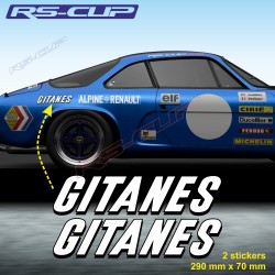 Lot de 2 stickers GITANES pour ALPINE RENAULT et Renault Gordini