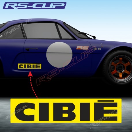 2 Aufkleber Cibié 35 cm für ALPINE RENAULT