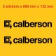 2 sticker CALBERSON 80 cm pour RENAULT GORDINI et R5 Turbo