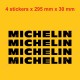 4 sticker MICHELIN Vintage RENAULT GORDINI pour R8 R12 et ALPINE