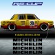 4 MICHELIN vintage sticker decal RENAULT GORDINI