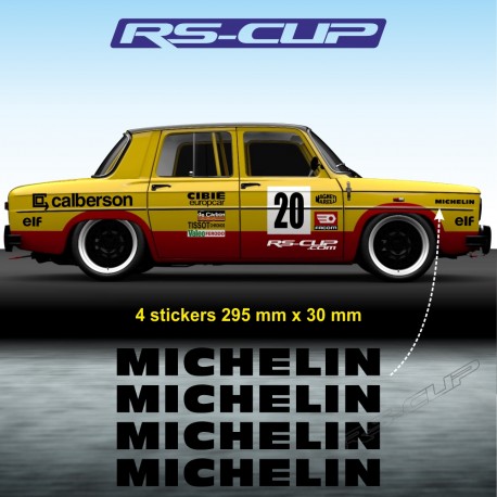 4 Vintage MICHELIN Aufkleber RENAULT GORDINI R8 R12