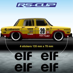 4 sticker ELF Vintage RENAULT GORDINI pour R8 R12 et ALPINE