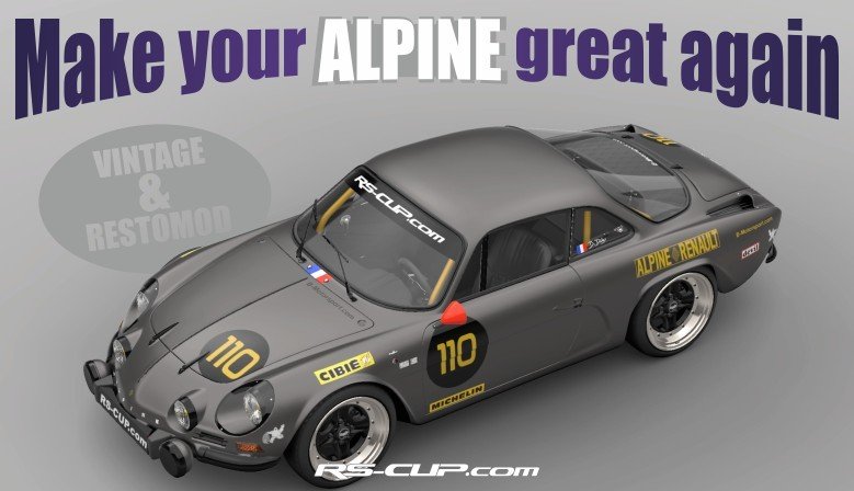 RS-CUP - Aufkleber für Oldtimer ALPINE RENAULT und RENAULT GORDINI