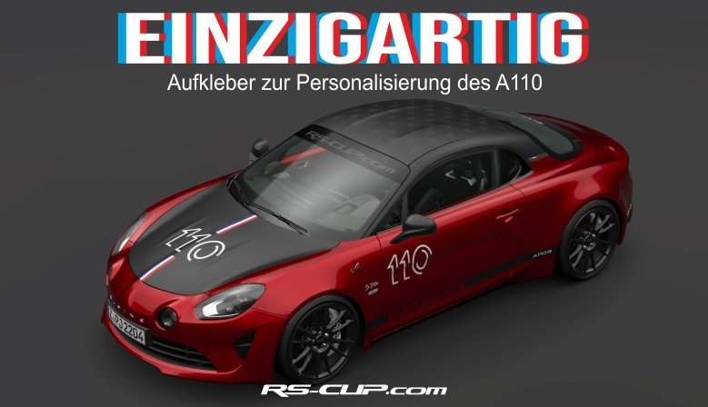 RS-CUP.com - Seitenstreifen Aufkleber für ALPINE-Autos