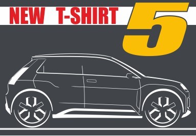 RS-CUP.com - T-shirt silhouette Renault 5 E-tech